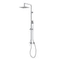 2-Function Shower Column Set – Square Rain Shower & Handheld with Adjustable Rail