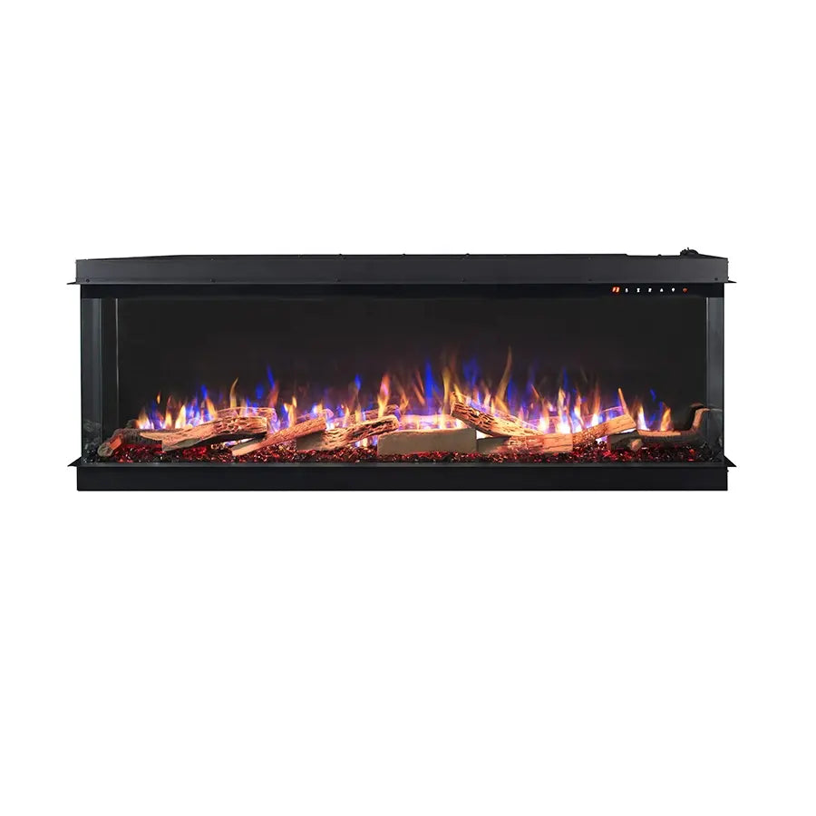 Vienna 50" Extra Deep Three Sided Built-in Recessed / Wall mounted Heater Electric Fireplace