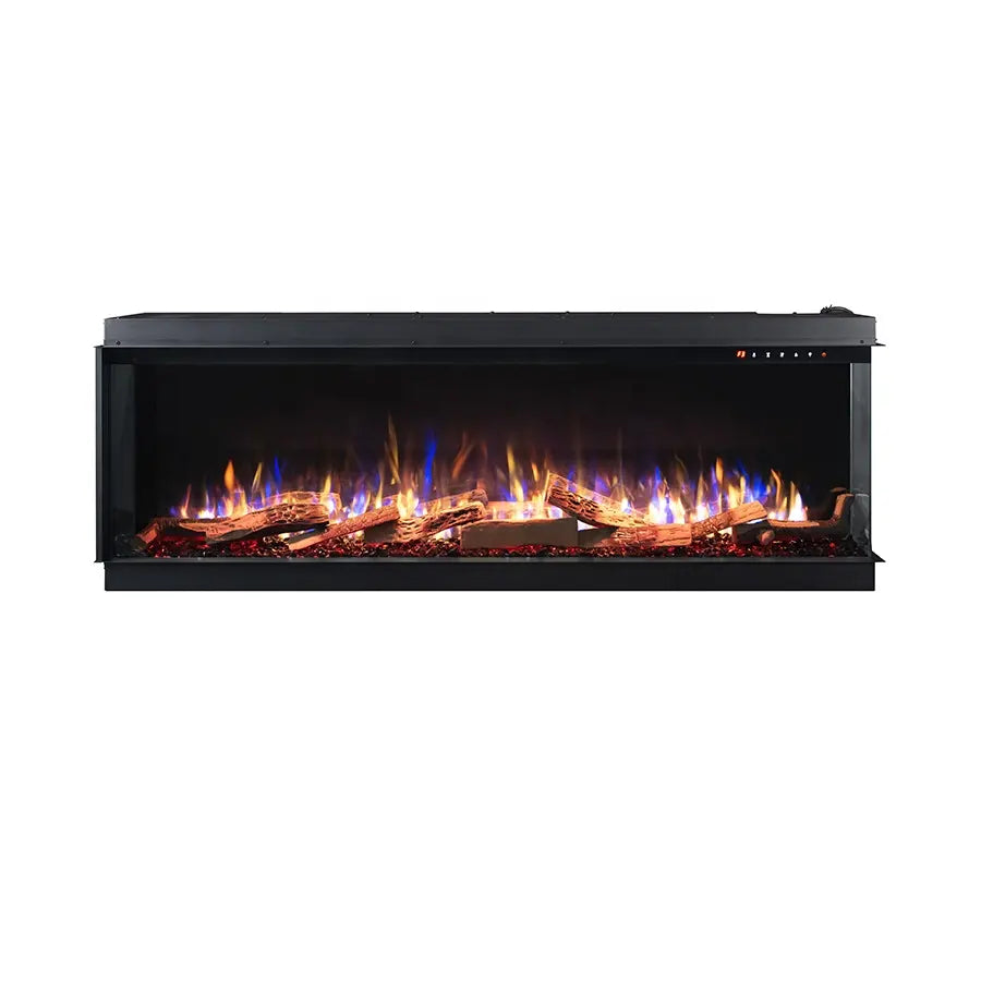 Vienna 50" Extra Deep Three Sided Built-in Recessed / Wall mounted Heater Electric Fireplace