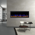 Horizon 50" Slim Trim Black Built-in Recessed / Wall mounted Heater Electric Fireplace