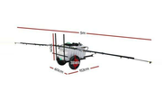 100L 12V Tow Behind Weed Sprayer trailer 5m Boom Garden Spray