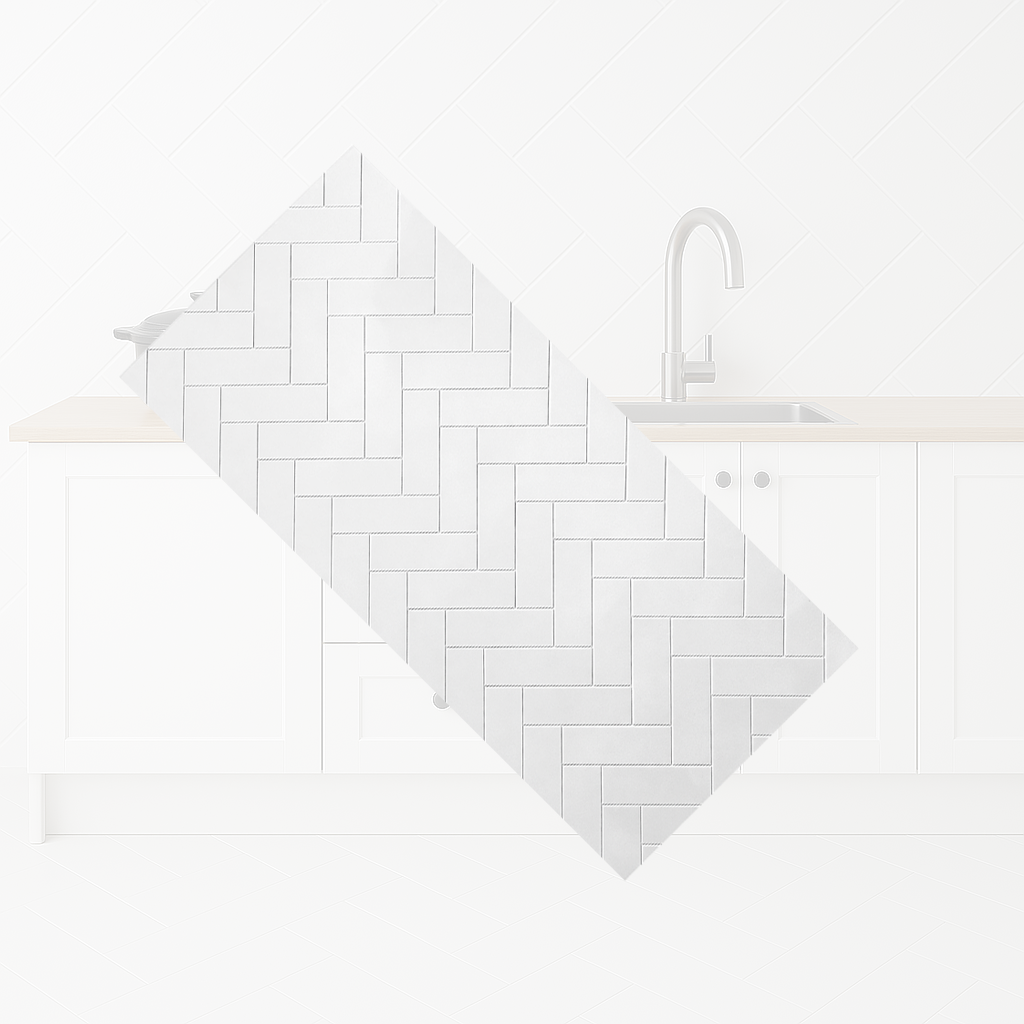 1000mm Width Interior Complicated Cutline Waterproof PVC Wall Panel Cheveron White Gloss