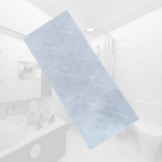 Tongue and Groove Interlocking Hollow Waterproof PVC Panels-1000mm Width Grey Marble Gloss