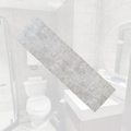 Tongue and Groove Interlocking Hollow Waterproof PVC Panels-600mm Width Concrete Grey Tiles