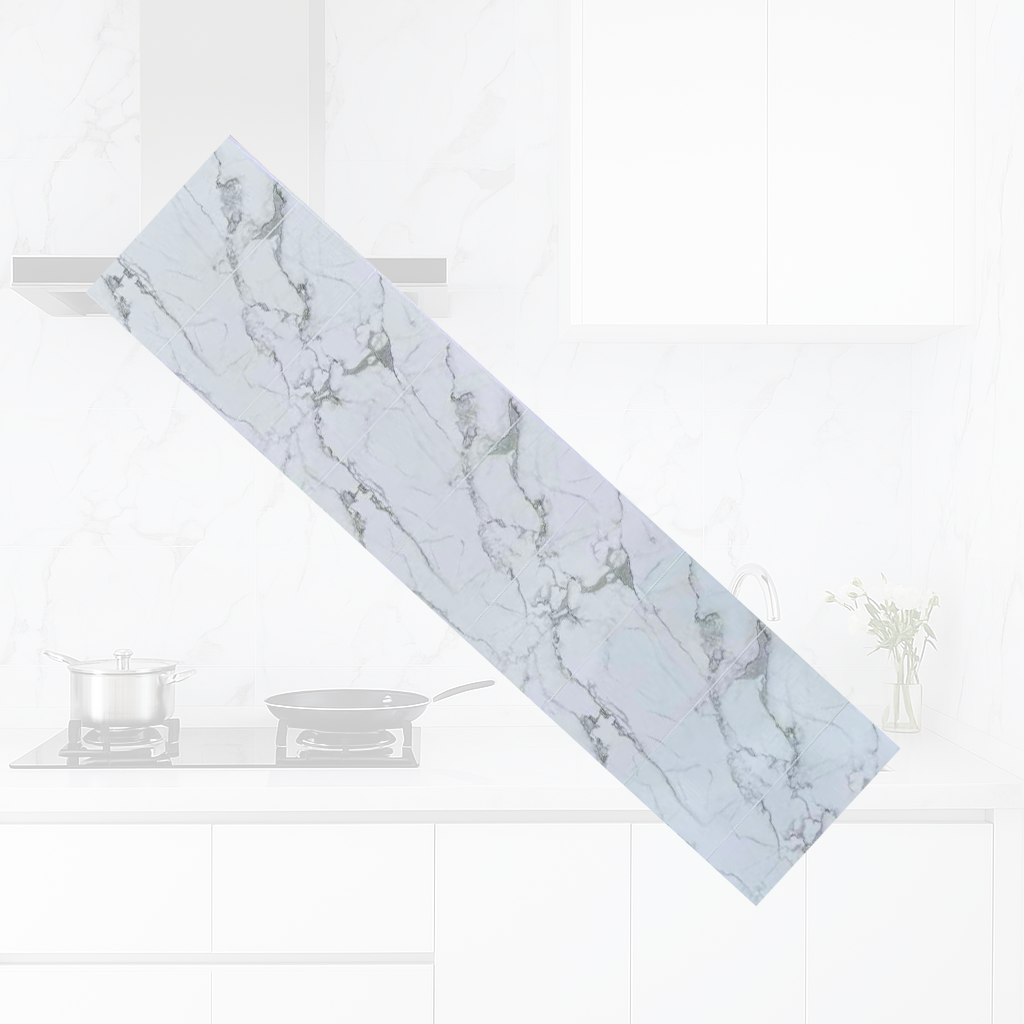 Tongue and Groove Interlocking Hollow Waterproof PVC Panels-600mm Width Carrera Marble Tiles