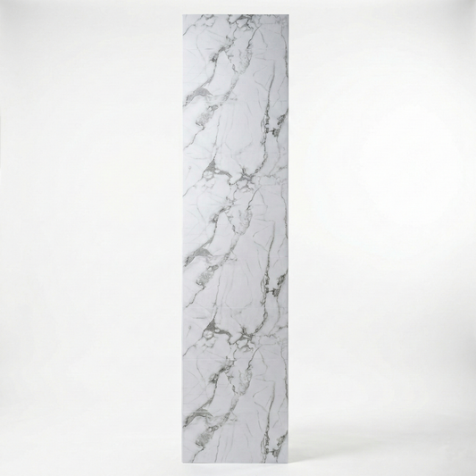 Tongue and Groove Interlocking Hollow Waterproof PVC Panels-600mm Width Carrera Marble Tiles