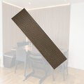 Premium Wooden Slat Acoustic Wall Panels Smoke Oak 2400x600mm