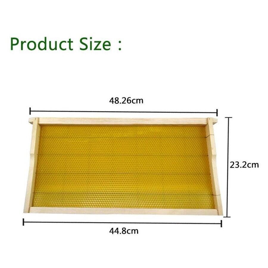 10 Pcs Assembled Beehive Box Super & Brood Bee Hive Frames with Foundation