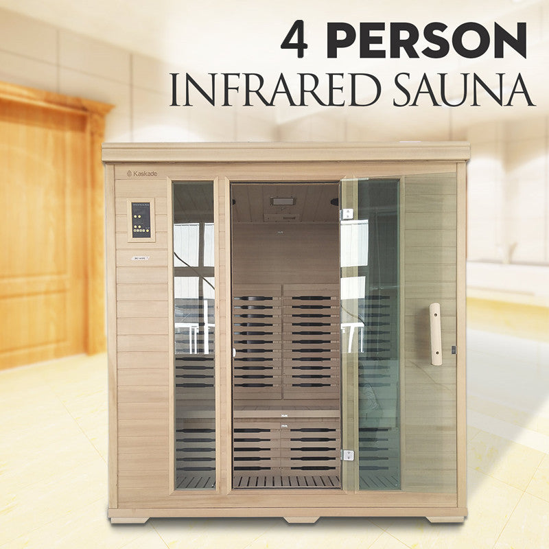 4 Person Luxury Carbon Fibre Infrared Sauna 10 Heating Panels 004H