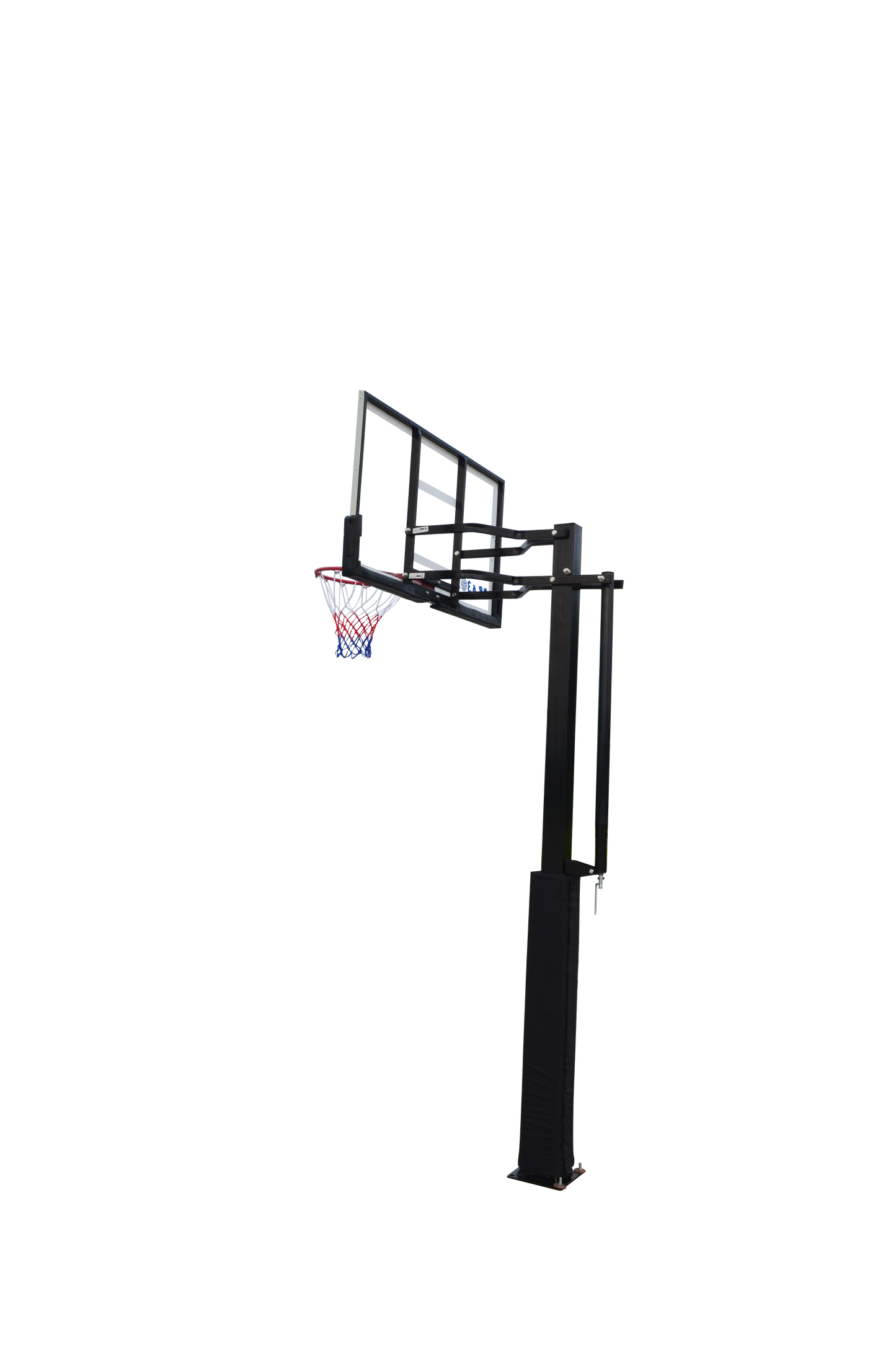 55 Inch In-ground Basketball Slam Dunk System Tempered Glass Backboard