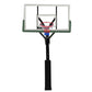 72 inch Professional In-ground Basketball System with Hoop Tempered Glass Backboard