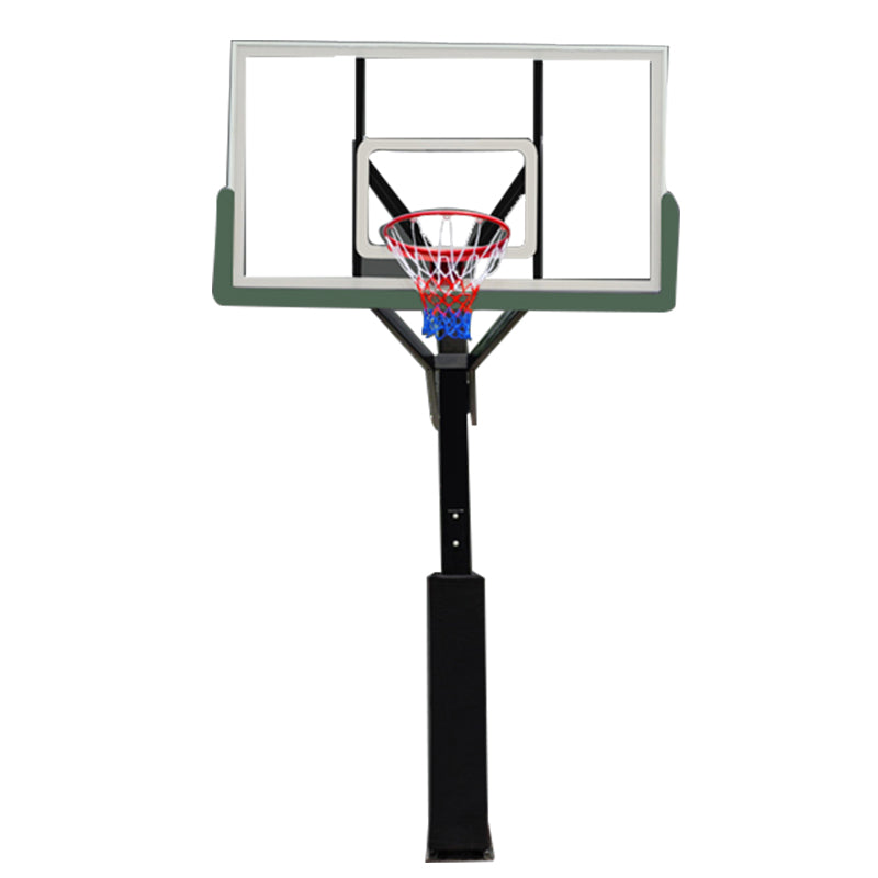 72 inch Professional In-ground Basketball System with Hoop Tempered Glass Backboard