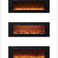 60" Black Built-in Recessed / Wall mounted Heater Electric Fireplace