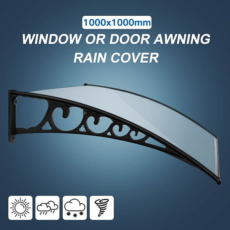 DIY Fixed Canopy Window or Door Awning Rain Cover 1.0m x 1.0m
