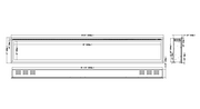 Horizon 100" Slim Trim Black Built-in Recessed / Wall mounted Heater Electric Fireplace