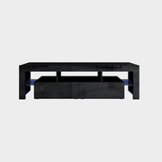 Modern LED TV Cabinet Entertainment Unit Stand High Gloss Furniture 1600mm Black