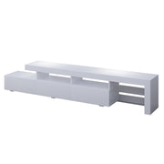 Modern 2400mm LED TV Cabinet Entertainment Unit Stand High Gloss Furniture White