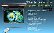 15.4 inch Flip Down Roof Monitor with Dome Light Infrared