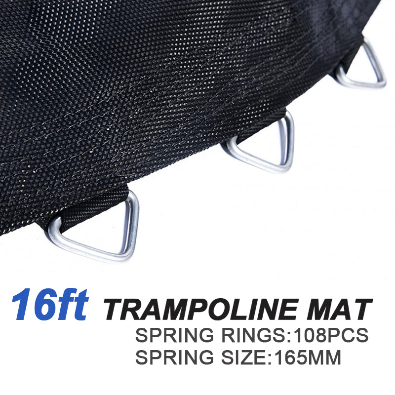Replacement Jumping trampoline Mat  for 16 Feet Trampoline with 108 pcs V-ring for L185mm spring