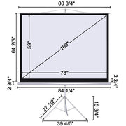 100" (4:3) Tripod Projection Projector Screen