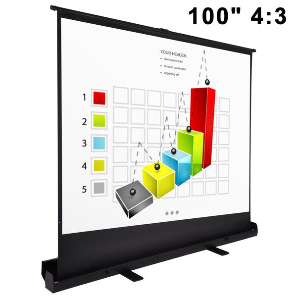 100" Pull Up Portable Office Projection Projector Screen (4:3)