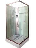 Shower Screen Cubicle Enclosure Mixer Base Bathroom 900x900x2300mm 1802A