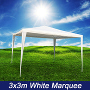 3x3m White PE Easy Up Outdoor Party Market Gazebo Marquee Canopy Tent