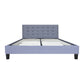 Fabric Bed Frame (Queen size, Grey color)
