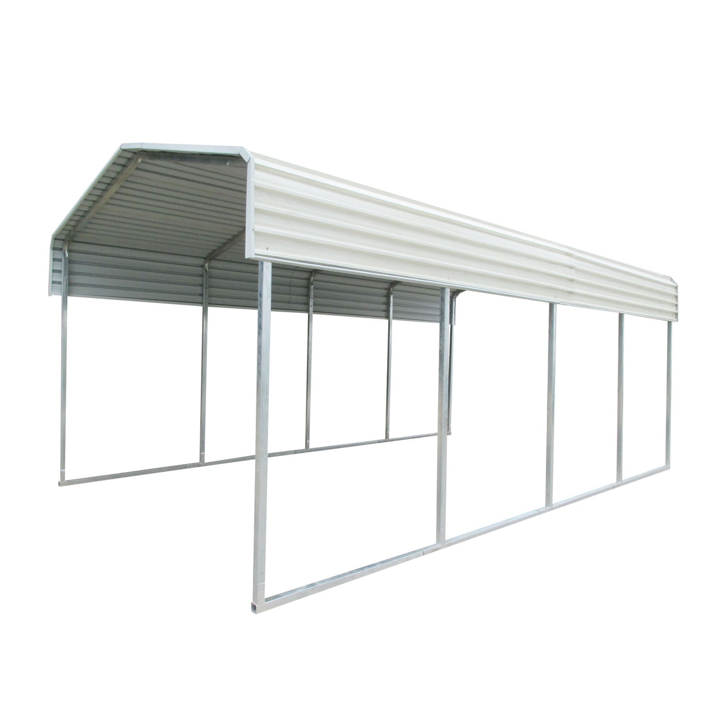 Metal Steel Carport 3.3x6m Cream