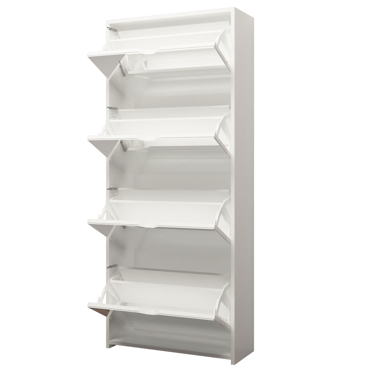 Shoe Cabinet Mirror Shoes Storage Rack Organiser Cupboard Shelf 630x240x1500mm White