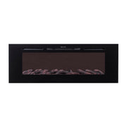 Victoria 60" Black Built-in Recessed / Wall mounted Heater Electric Fireplace