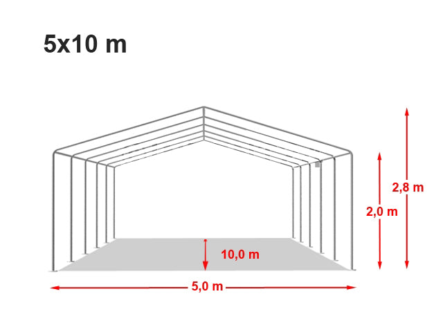 Commercial Grade Heavy Duty Galvanised Frame 5x10m Party Tent Wedding Marquee