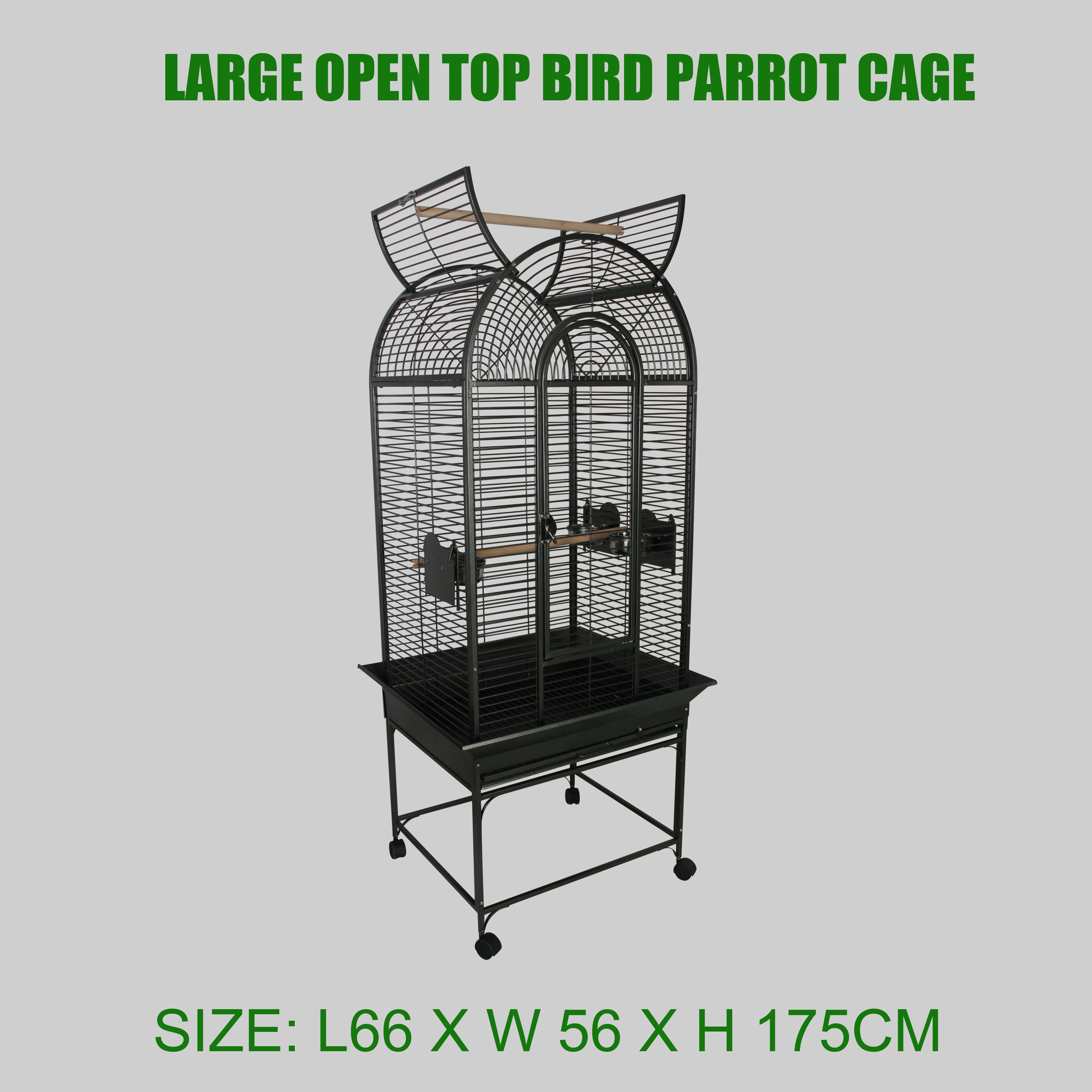 Large Metal Parrot Pet Cage Bird Cage With Wheels – AlwaysDirect