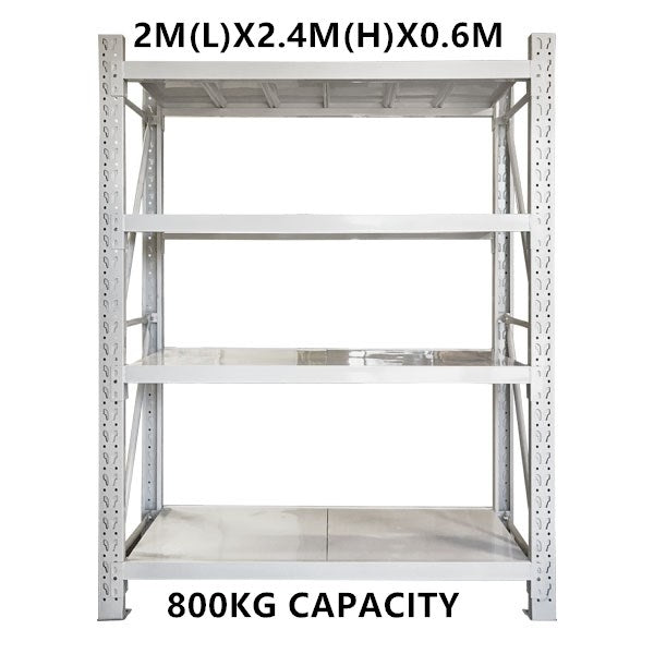 2m x 2.4m x 0.6m Warehouse Shelf Shelving Racking Steel Pallet Garage Shelves Metal Storage Rack