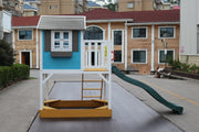 Outdoor Wooden Warrigal Kids Play Cubby House Sandpit Slide 2106