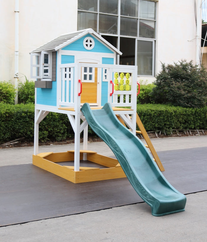 Outdoor Wooden Warrigal Kids Play Cubby House Sandpit Slide 2106