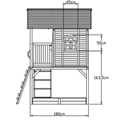 Outdoor Wooden Tower Kids Play Cubby House Cubbyhouse Sandpit Slide Climbing Rock 2124