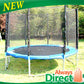 10 Feet Outdoor Trampoline Enclosure Set with Safety Net and Ladder 