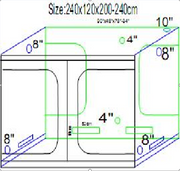 240x120x200cm Hydroponic Indoor Grow Tent Ultimate Package 600Wx2 and 6" Fan/Filter
