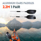 Premium 220cm Aluminum Kayak Canoe Paddle Split Shaft