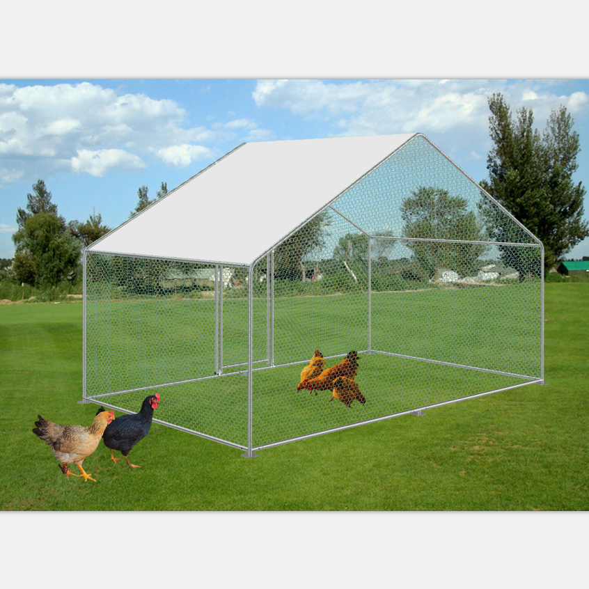 Walk-in 2X3X2M Steel Metal Chicken Coop Run Enclosure Poultry Cage