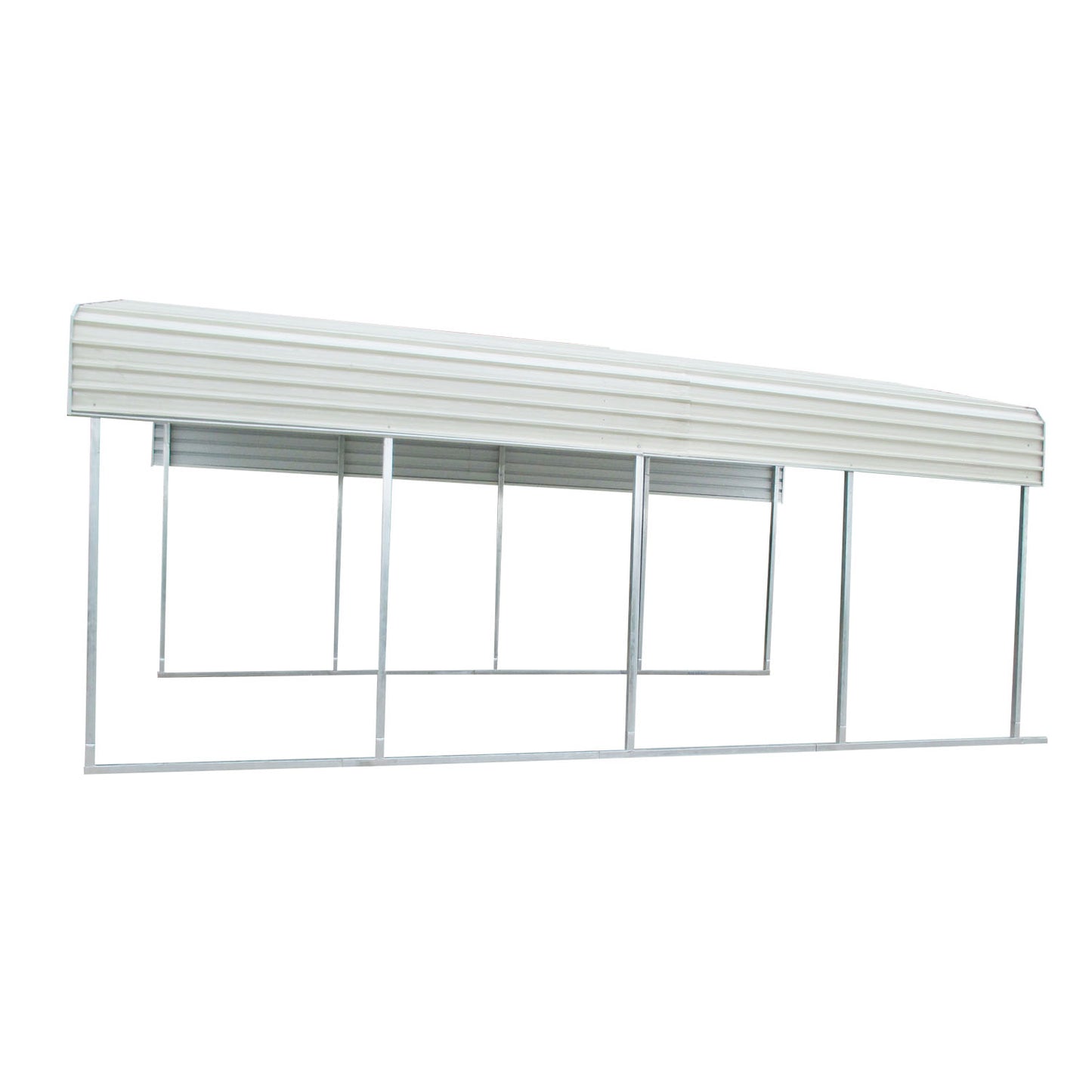 Metal Steel Carport 6x6m Cream