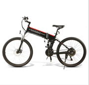 SAMEBIKE 26 Inch Aluminum Folding Electric Bike 350W Motor 10.4Ah Battery Max 30 KPH Black