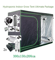 300x150x200cm Hydroponic Indoor 600D Grow Tent Ultimate Package 600W x2 and 6" Fan Kit