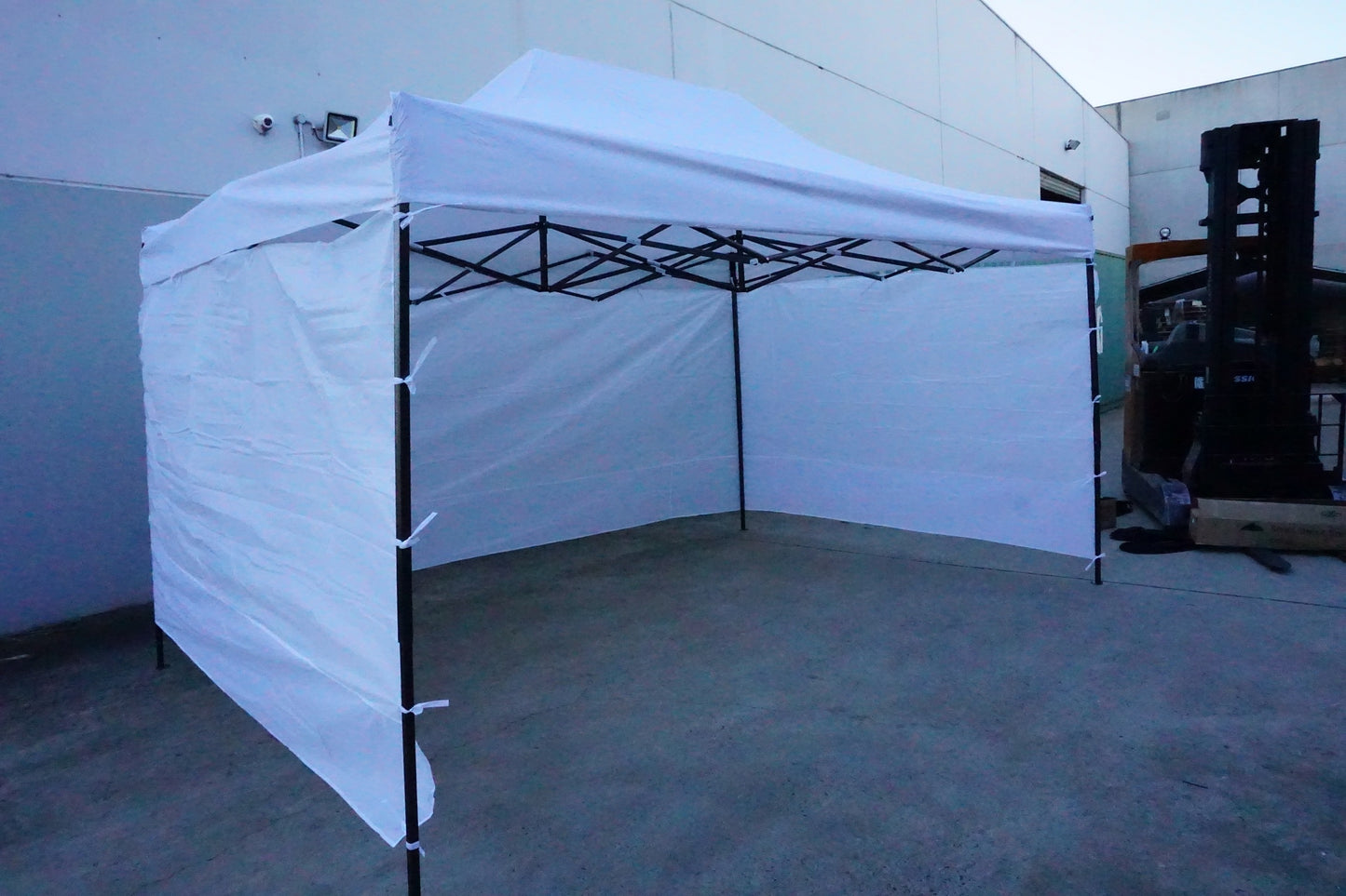 3X4.5M Folding Gazebo Outdoor Marquee Pop Up Nay White 3 sided wall