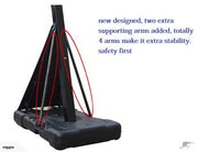 54 Inch Tempered Glass Portable Basketball Ring System Slam Dunk Height Adjustable 2.3-3.05m