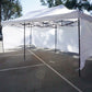 3X6M Folding Gazebo Outdoor Marquee Pop Up White 3 sided wall