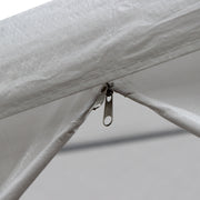 3x3m White PE Easy Up Outdoor Party Market Gazebo With Side Wall Marquee Canopy Tent