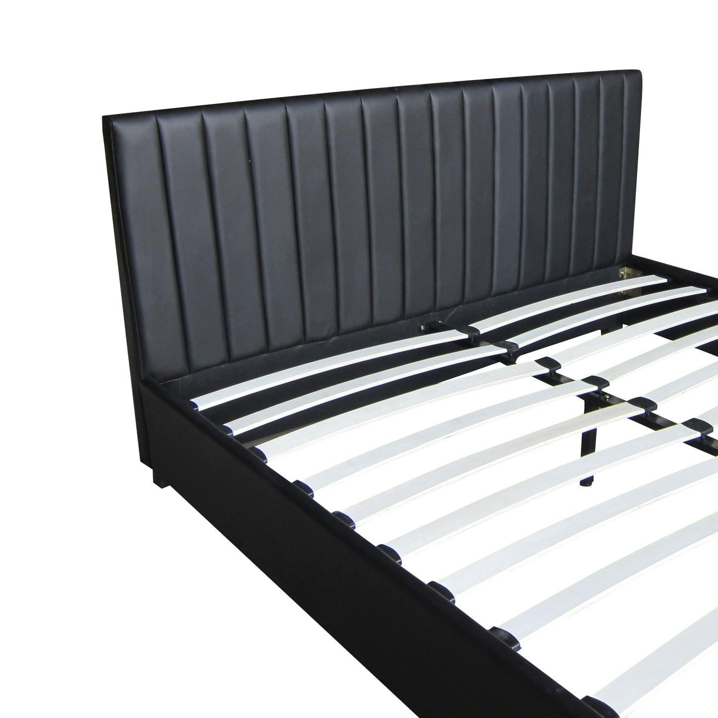 Deluxe Queen Bed Frame PU Leather Black LB12