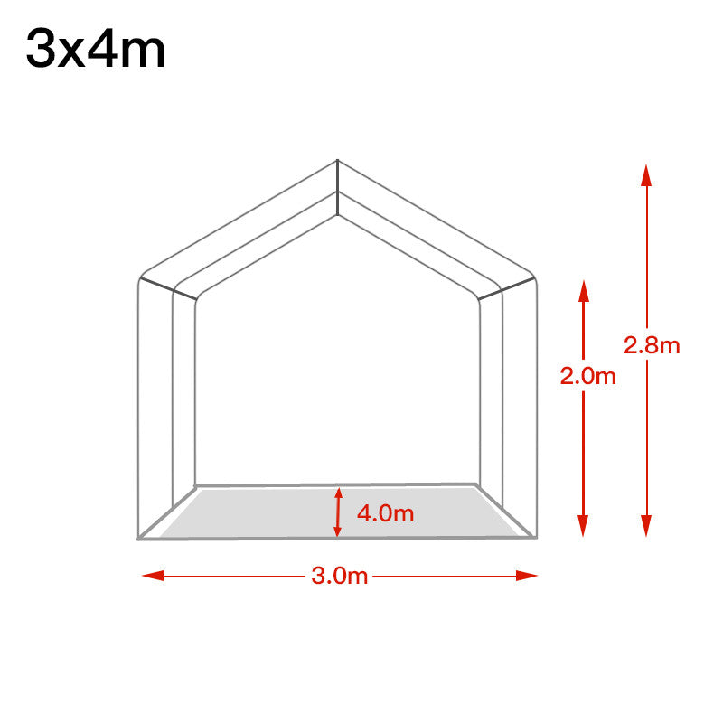 Premium 3x4M Gazebo Heavy Duty Marquee Party Tent PVC